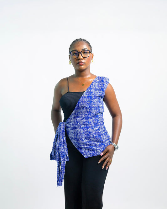 Haut asymétrique Blues